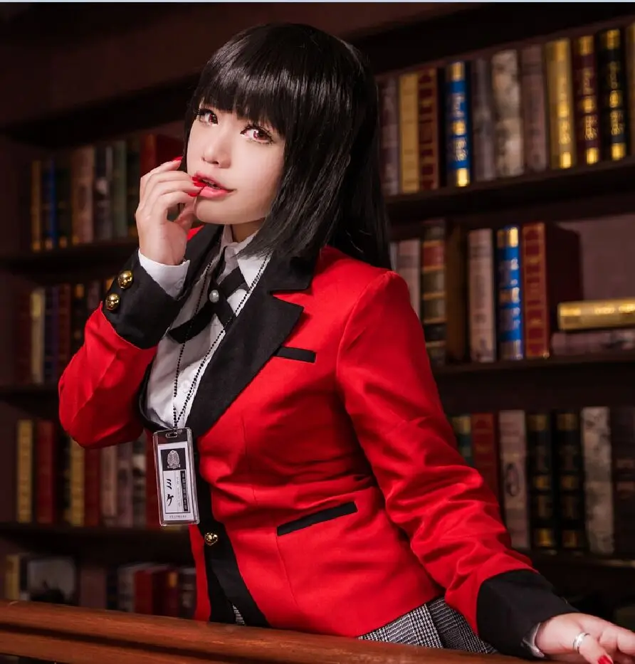 

Kakegurui Jabami yumeko Anime Costume Cosplay Dress School Uniform Outfit +Track