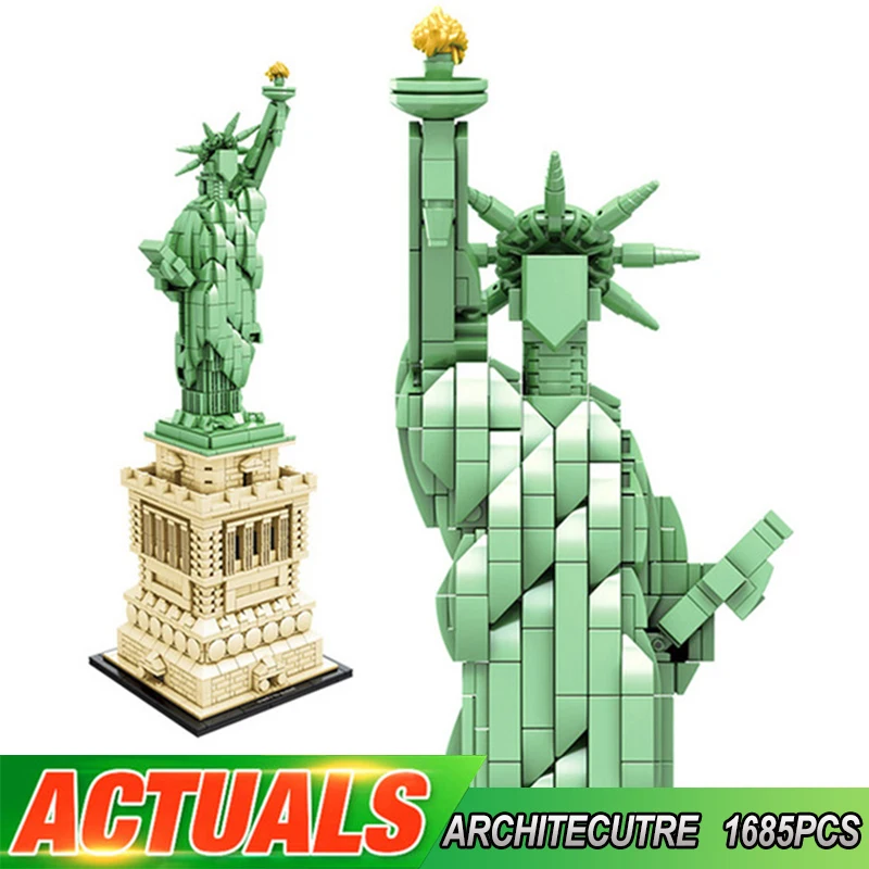 

Technic Statue Of Liberty 17011 IegoSet 21042 Creator City Architecture Building Blocks Bricks Educational Toys Birthday Gifts