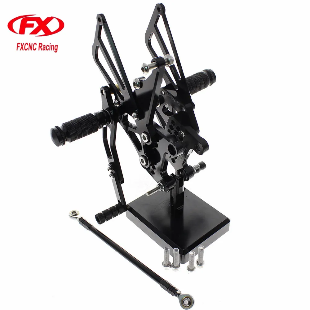 

FXCNC Aluminum Adjustable Motorcycle Rearsets Rear Set Foot Pegs Pedal Footrest For TRIUMPH Speed Triple 509 595 955 1050