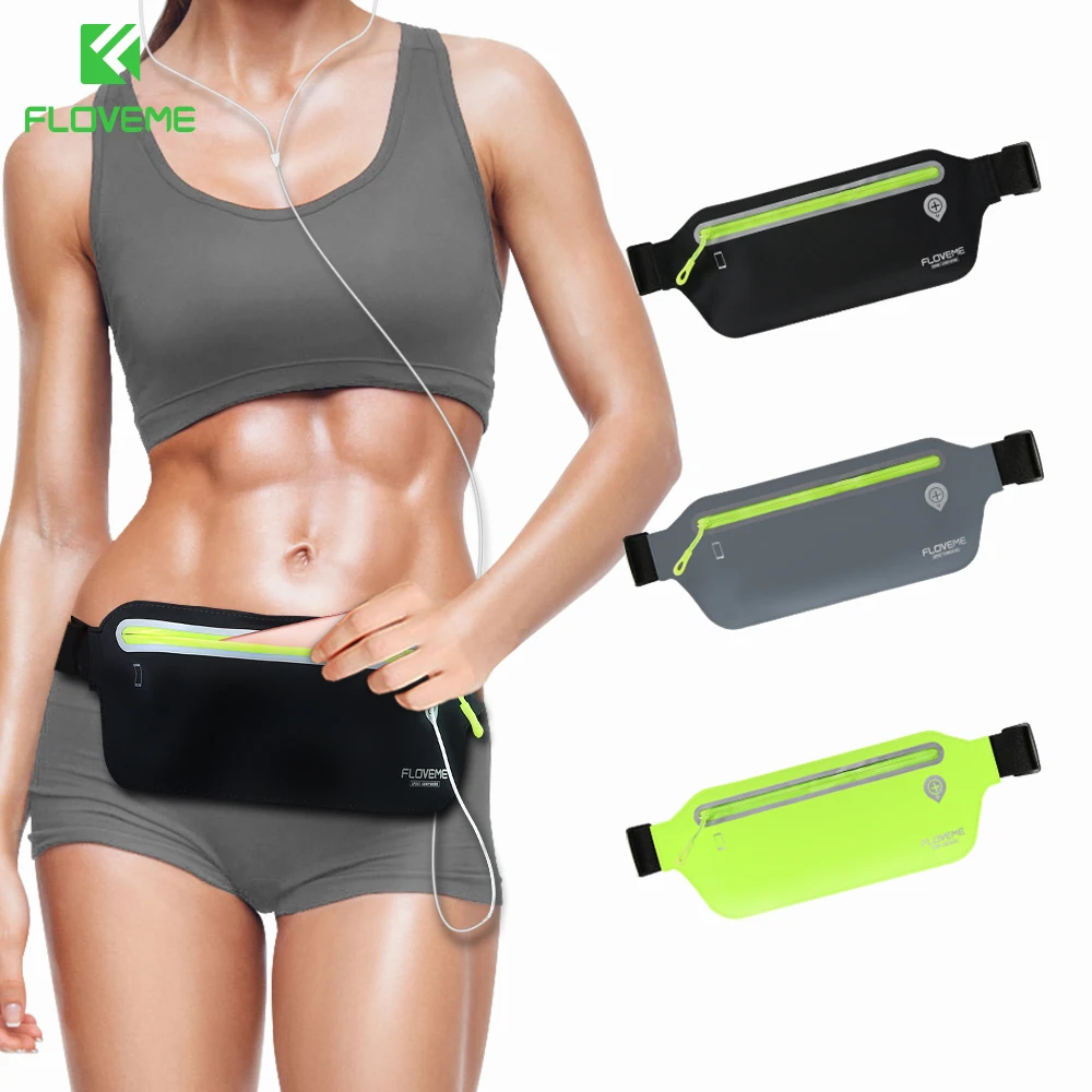 

FLOVEME Universal Gym Waist Bag For iPhone X Xs Plus 6 6s Plus Adjusting button Running Sport Phone Pouch for iPhone 7 8 Plus
