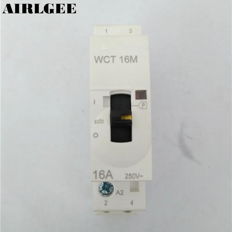 WCT 16A 35mm DIN Rail Mount 2 Pole Household With Manual AC Power