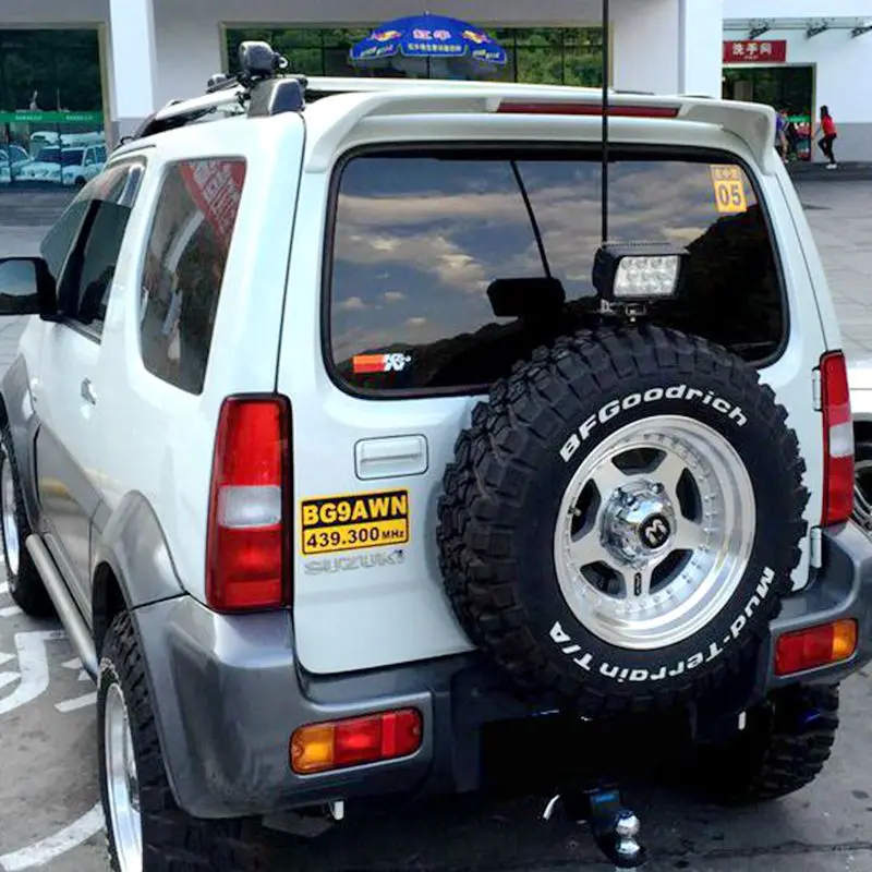 Для Suzuki jimny спойлер со светодиодный светильник высокого качества ABS Материал заднее крыло автомобиля спойлер праймер цвет 2007