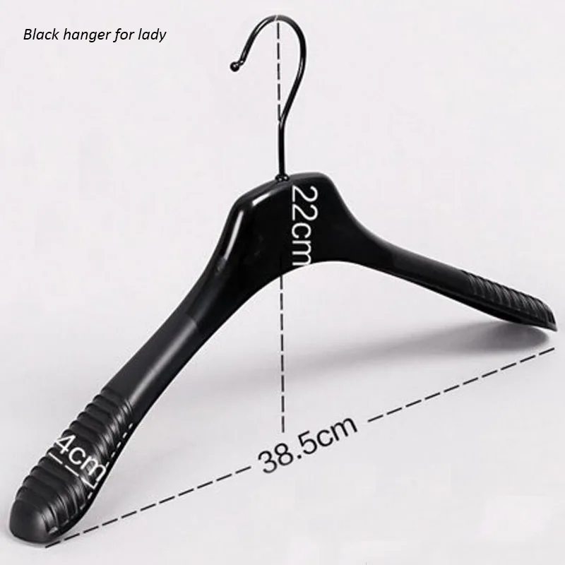 shirts 20 Black Plastic coat hangers 43cm adult tops hanger ideal for