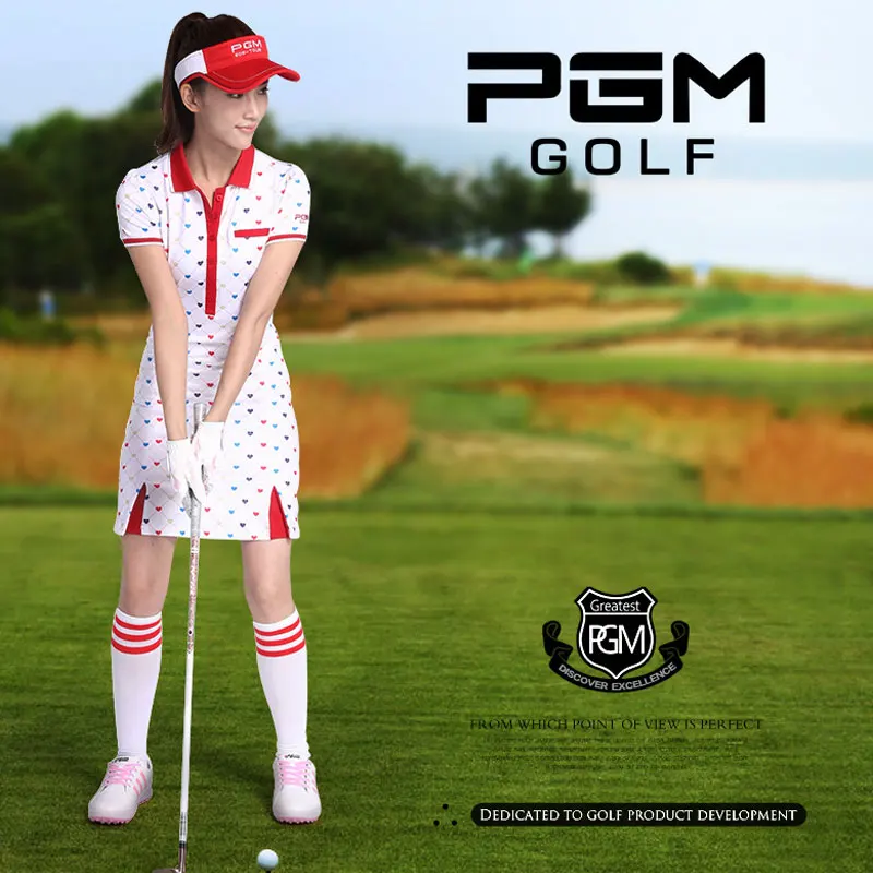 Женская тонкая одежда для гольфа с принтом, летняя женская одежда для гольфа, тенниса, Женская быстросохнущая дышащая юбка с коротким рукавом, D0372