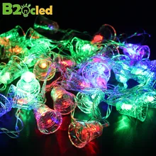 Decoración de vacaciones lámpara led 5.5 m 28 leds impermeable Guirnalda luces al aire libre Pequeña campana de Navidad luces de la secuencia de luz de Colores
