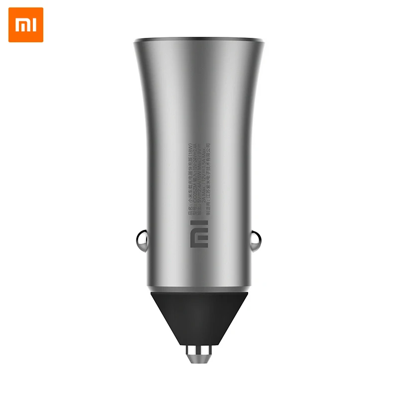

Original Xiaomi MI Car Charger Dual USB Fast Charge Metal Appearance Edition With LED Light tip5V/2.4A 9V/2A 12V/1.5A Max 18W