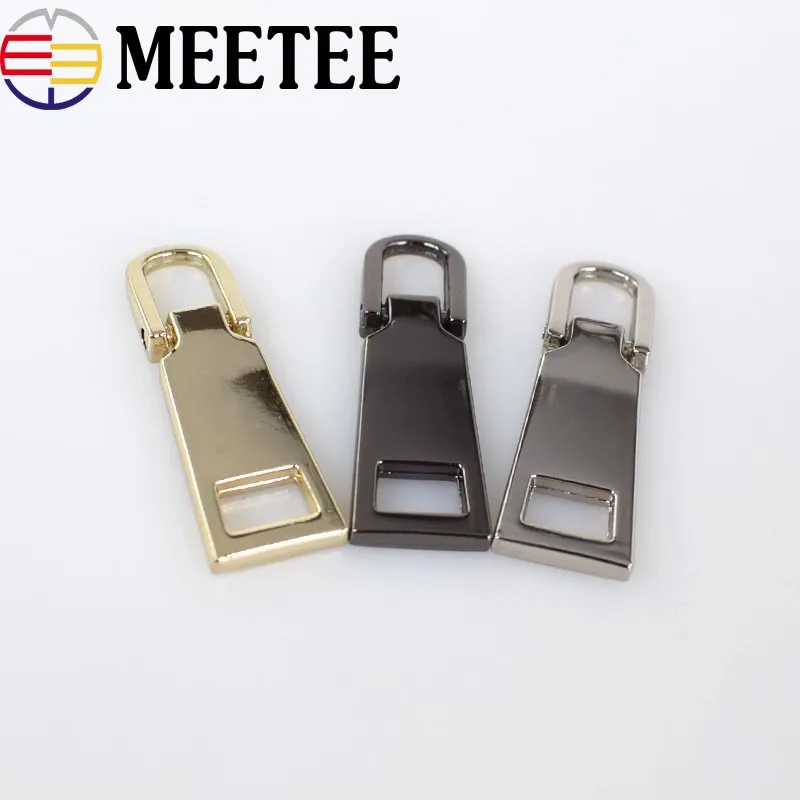 Meetee 20 шт 3#5# металлический нейлоновый, каучуковый ползунки для застежки-молнии багажная Одежда DIY фурнитура молнии Потяните ручной работы ремесла аксессуары AP568