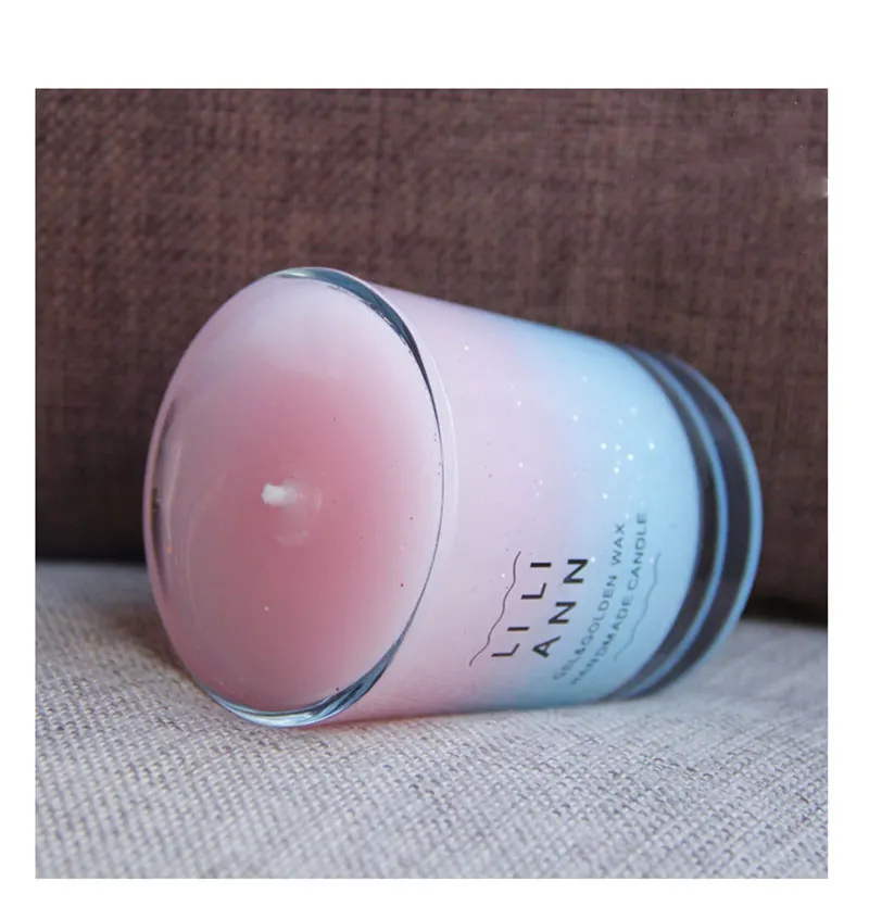 INS масло синий красочный мерцающий ароматические свечи розовый воск тает аромосвеча масляная лампа стекло Jar подарок для вечерние сюрприз 5LZ039