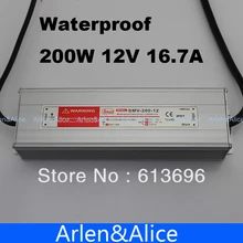 200 Вт 12 В V 16.7A waterproof outdoor Single output импульсный источник питания светодио дный подсветки