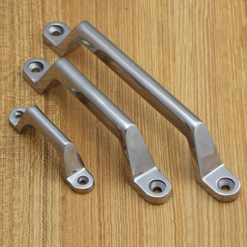 Solid Stainless Steel Bow Door Handle Industrial Cabinet Heavy