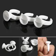 100 шт тату чернил чашки кольцо разделенное белый пластик одноразовый Малый размер пигментный контейнер кольцо Перманентный макияж бровей губ