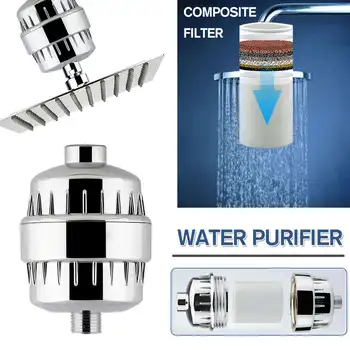 

Bathroom Shower Water Purifier Filter Bathing Water Filter Purifier Water Treatment Health Softener Chlorine Water Purifier Set