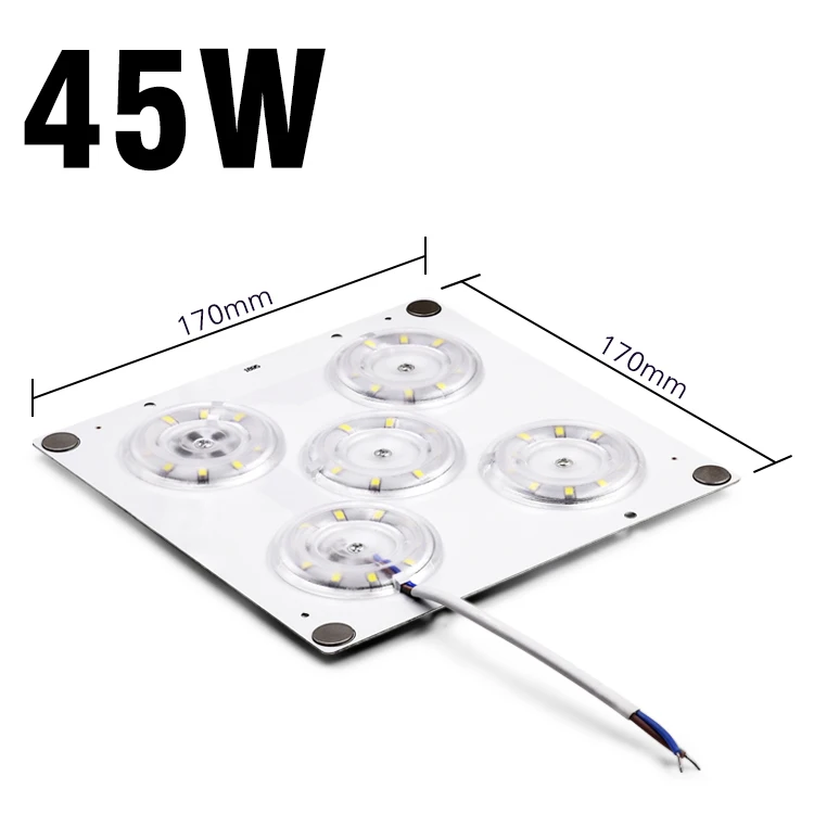 EnwYe ультра яркий 12 Вт 24 Вт 36 Вт 45 Вт светодиодный потолочный светильник, сменный аксессуар, магнитный источник, светильник, лампочка 220 В, светодиодный, не требуется драйвер - Цвет корпуса: 45W replacement chip