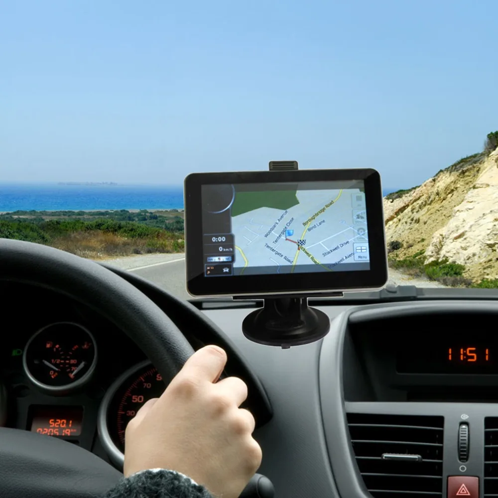 

5.0 Inch Display CAR GPS 4GB Card+FM+MP4 SpeedCam SAT NAV 3D Bluetooth Car Vehicle GPS Tracker Positioning Device