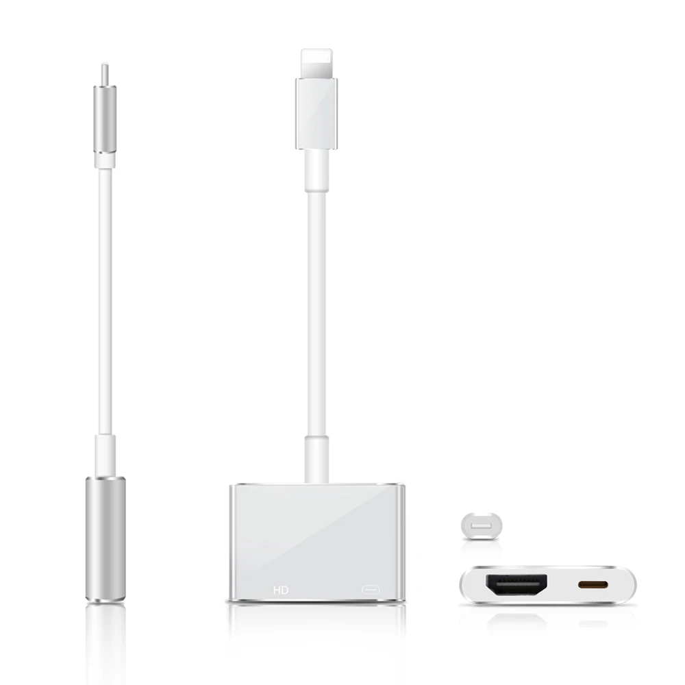 Цифровой AV адаптер Moveski L8 для преобразователя Lightning/HDMI 1080P HD iPad iPhone 6 7 8 серии|Кабели