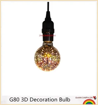 

1PCS Led Light Bulb 3D Decoration Bulb 110V 220V G80 7W E27 Holiday Lights Novelty Christmas Lamp Lamparas