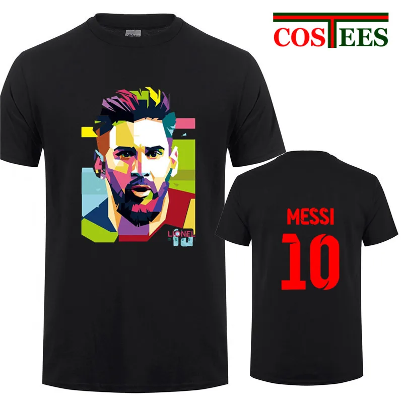 2018 Lionel Messi рубашка барселона мужская с коротким рукавом 10 футболка хлопковая Топы