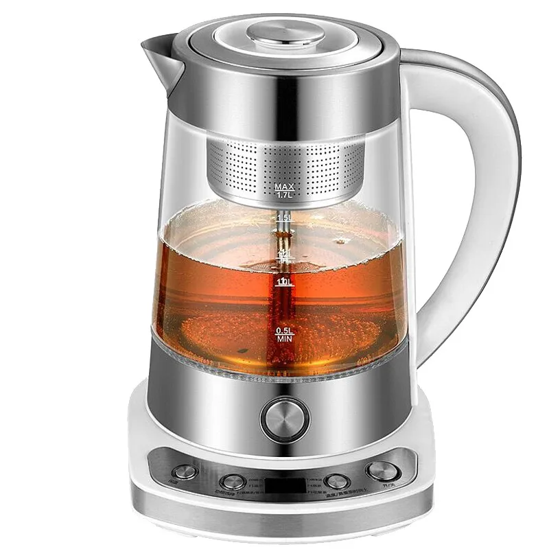 Electric kettle The glass steam boiled teapot black tea pot steamed