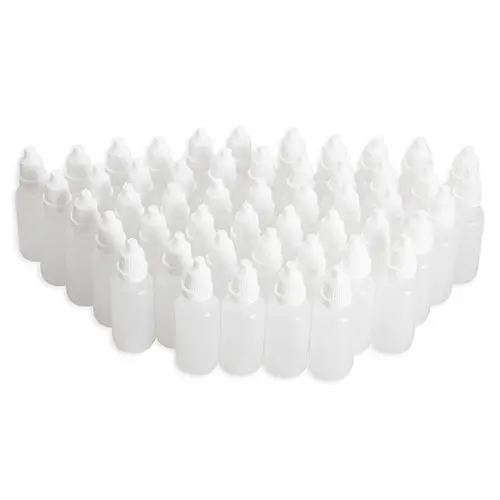 

New 50pcs Empty Plastic Squeezable Dropper Bottles (50ml)