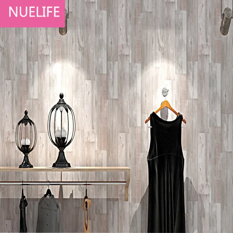 

0.53x10m Retro Nostalgic Old Wallpaper Antique Wooden Graffiti Individual Wood Pattern Fashion Women's Clothing Shop Wallpapers