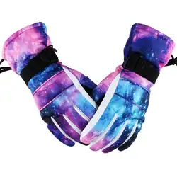 Зимние лыжные перчатки для мужчин и женщин ветрозащитные, ветрозащитные, водонепроницаемые и альпинистские взрослые утолщенные хлопковые