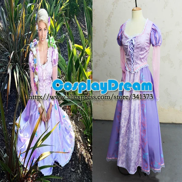 Custom Rapunzel Tangled Princess Costume Cosplay Gown - ORIGINAL CUSTOM MADE, Perfect for Party Princesses!