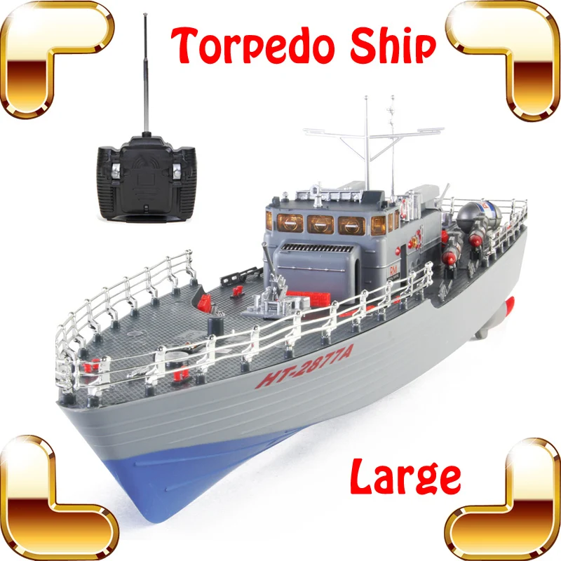 New Summer Gift Torpedo Boat 1/115 RC Large Boat Military Ship Electric Warship Toys Big Model Naval Vessel Machine