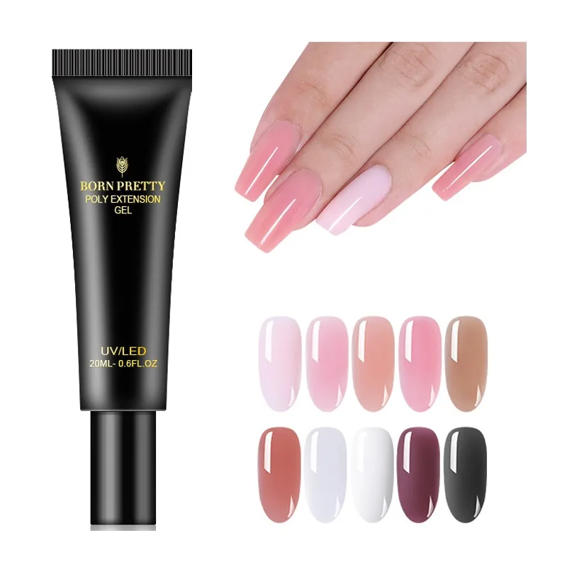 

BORN PRETTY 20ml Poly Extension Gel Crystal UV Builder Nail Gel Nail Finger Extension Poly Nail Art Gel Lacquer Manicure Tool