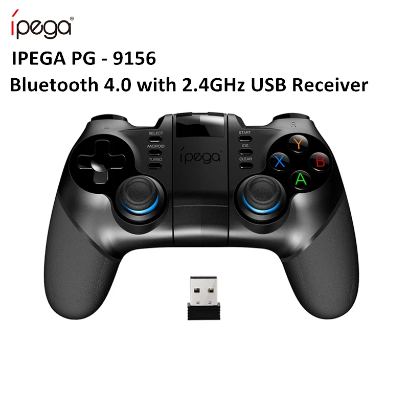 

IPEGA PG - 9156 Bluetooth 4.0 Gamepad Flexible Joystick Game Controller Wireless Game Handle 2.4GHz USB Receiver for Android IOS