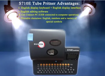 

Gift ribbon cable ID pritner Electrical wire marker Wire printer tube printing machine ferrule printing machine S710E Connect PC