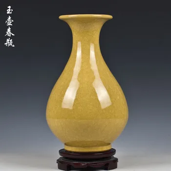 

Jingdezhen ceramic vase kiln crack glaze open piece of jun porcelain okho spring Ceramic furnishing articles