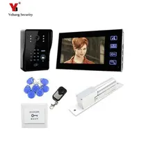 Yobang Security freeship 7 inch Monitor Video Door Phone Bell Intercom 5 ID IR Night Vision Waterproof Cameras video intercom