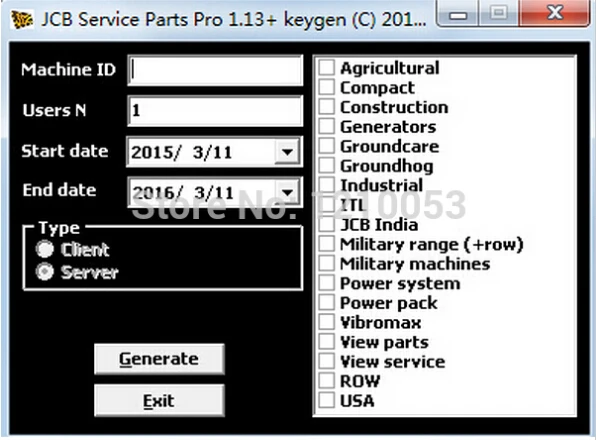 Разблокировка ключа JCB spp 1 13 ~ 18 |