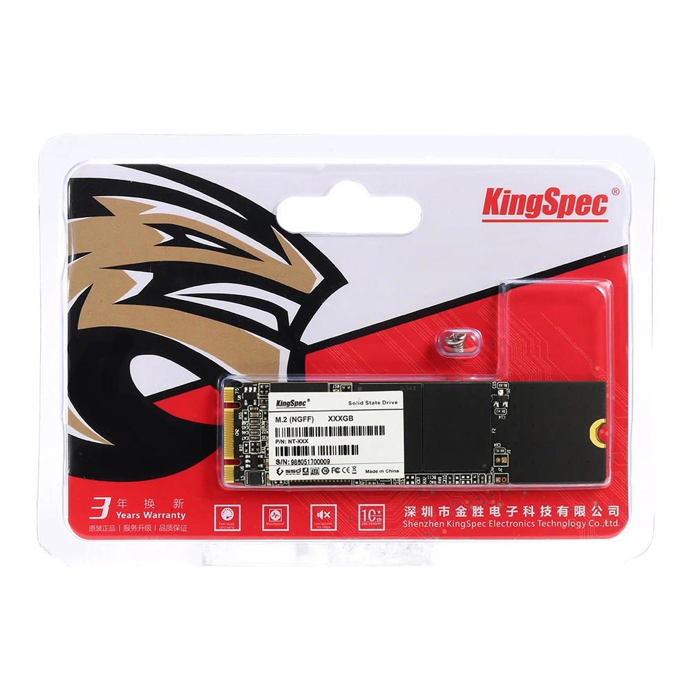 Ssd-накопитель KingSpec M2 M.2 NGFF SSD M2 128 ГБ 256 512 1 ТБ NGFF M.2 SSD SATA 2280 мм SSD HDD для настольного компьютера ноутбука