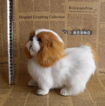 

Simulation yellow ears dog polyethylene&furs dog model funny gift about 18cmx10cmx17cm