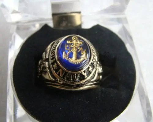 Американские военные силы DELUXE USN Военные стильные металлические ретро кольцо