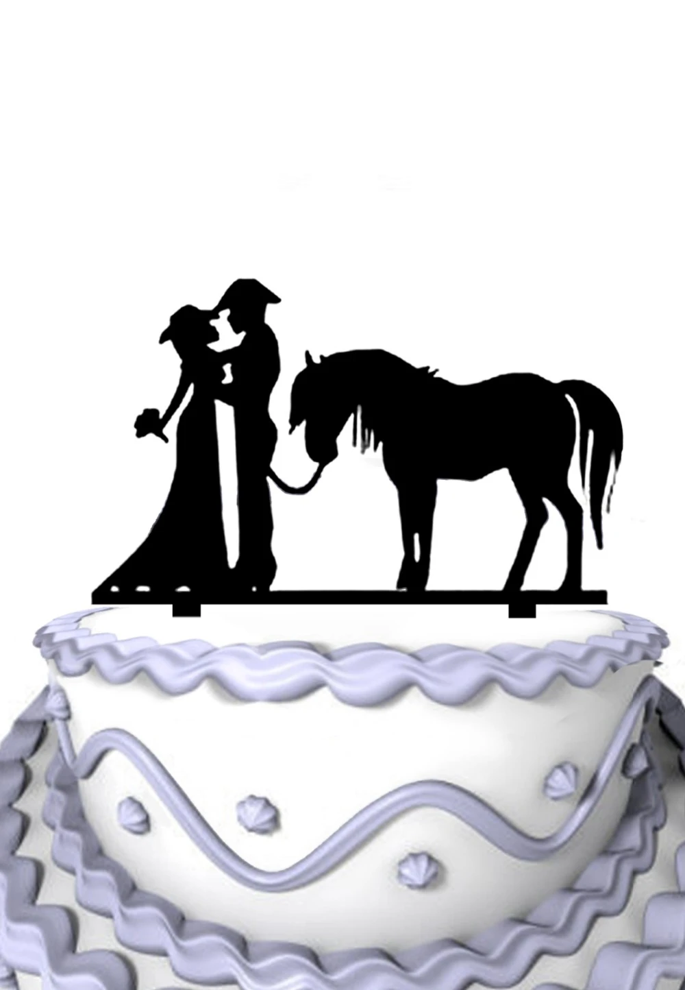 ユニークなウェディングケーキトッパーカウボーイと騎乗位シルエットウェディングケーキトッパーで馬 Topper Cake Cake Toppers Birthday Cakescake Toppers Wholesale Aliexpress