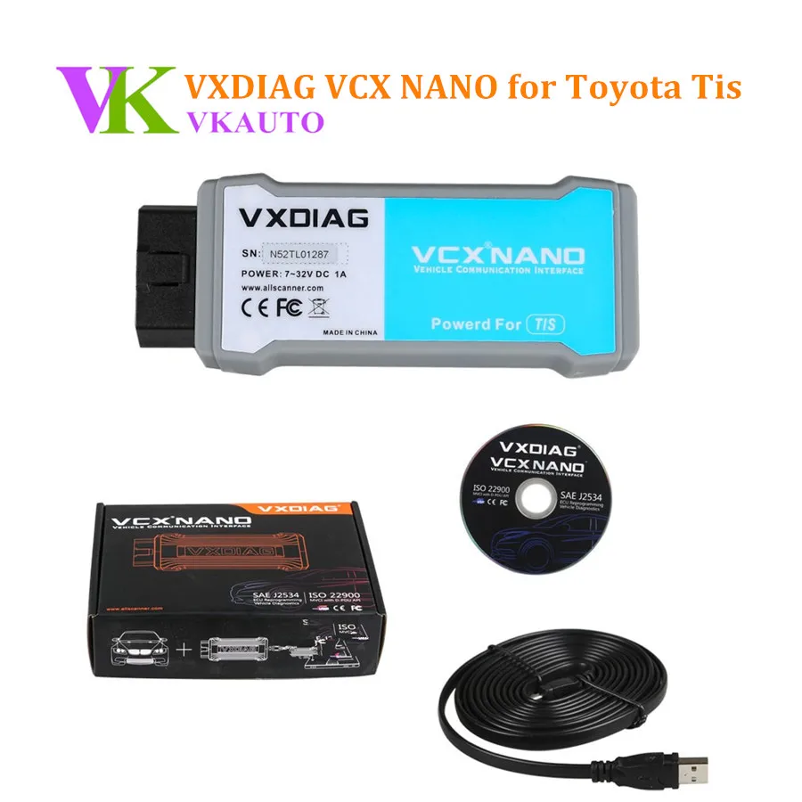 VXDIAG VCX NANO для TIS Techstream V10.30.029 совместим с SAE J2534