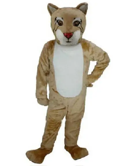 

2016 brand new Mascot Long Hair Plush Bobcat Cub Mascot Costume Adult Size Cool Cosply Costumes for Stage Performance Party Carn