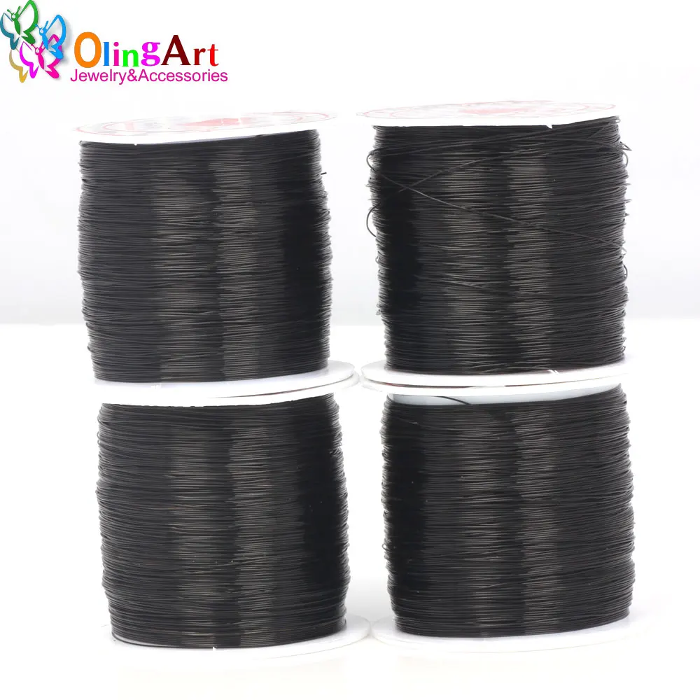 

OlingArt 0.3MM 0.45MM Inelastic Line Black Strong Beading Nylon Cord Wire String DIY Bracelet Choker Necklace Jewelry Making