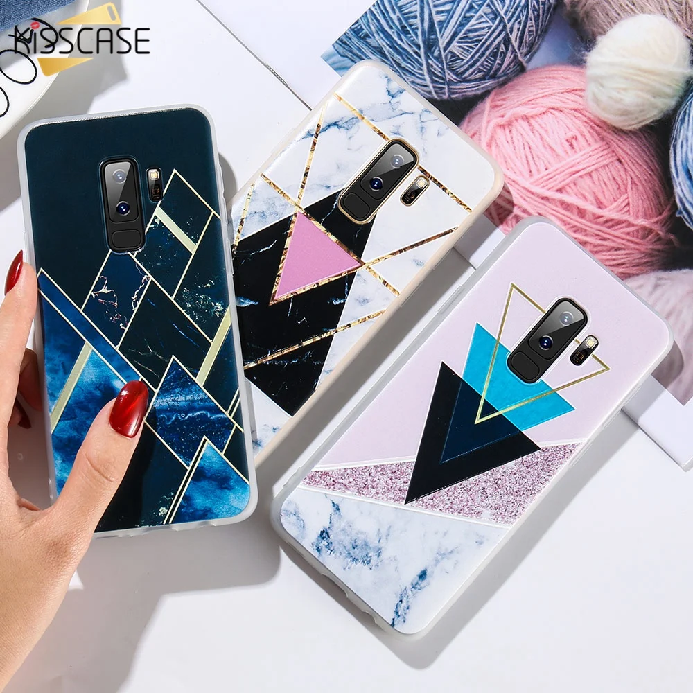 

KISSCASE Geometric Marble Case For Samsung Galaxy A5 J3 J5 2017 Soft TPU Case For Galaxy S9 S8 Plus Note 9 8 S7 3D Emboss Covers