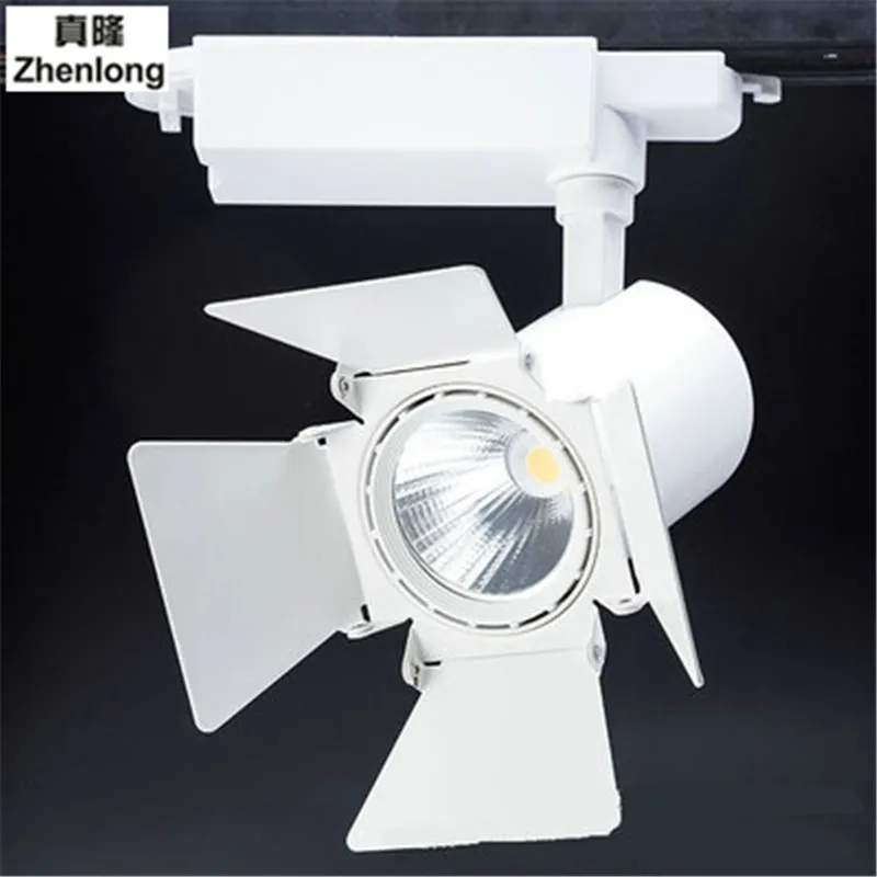 

LED Four-leaf Track Lights Clothing Store Museum Hall Spotlights COB Clothing Store Display LED Track Lamp AC220V