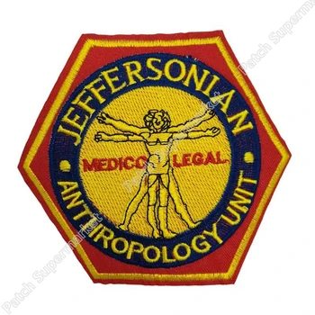

4" Bones Jeffersonian Institute Logo TV Series Cartoon punk rockabilly applique sew on/ iron on patch