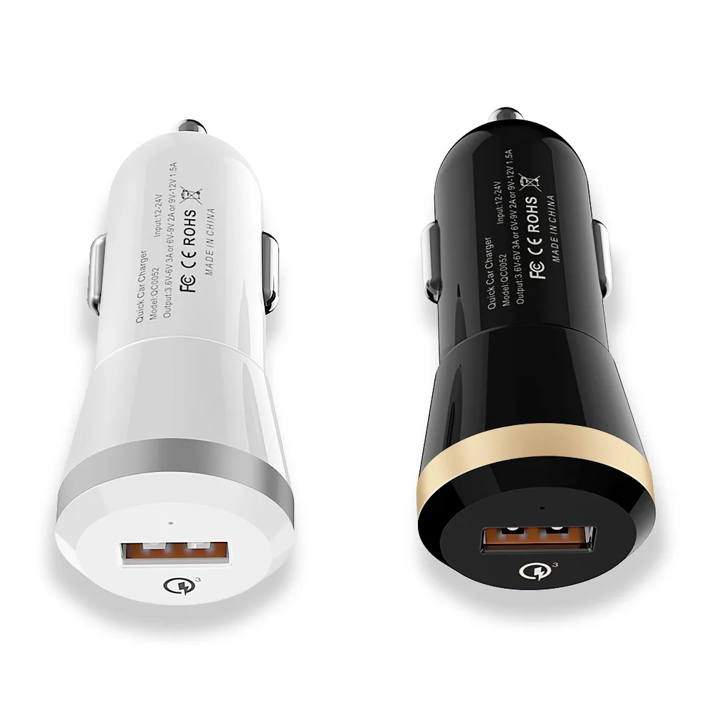 Автомобильное зарядное устройство QC3.0 USB мобильный телефон 18 Вт быстрая зарядка