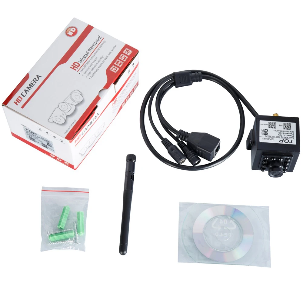 Мини ONVIF P2P WIFI IP камера с натуральной 940nm невидимой LED ИК ночным видением