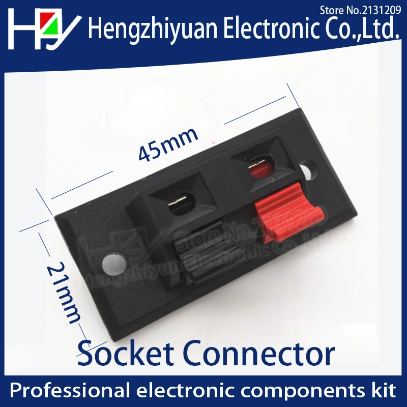 

Hzy 5Pcs 2 Positions Connector Terminal Push in Jack Spring Load Audio Speaker Terminals Aging test clip 2 butterfly test clips