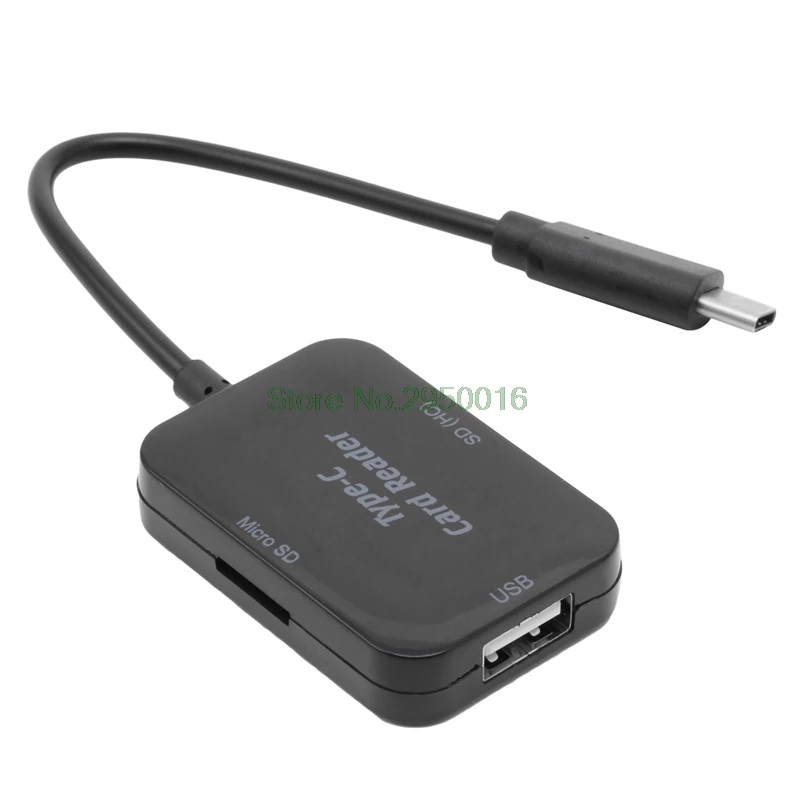 OTG USB 3,1 Тип C док-станция USB 2,0 Micro SD устройство для считывания с tf-карт комбо-разветвитель адаптер C26