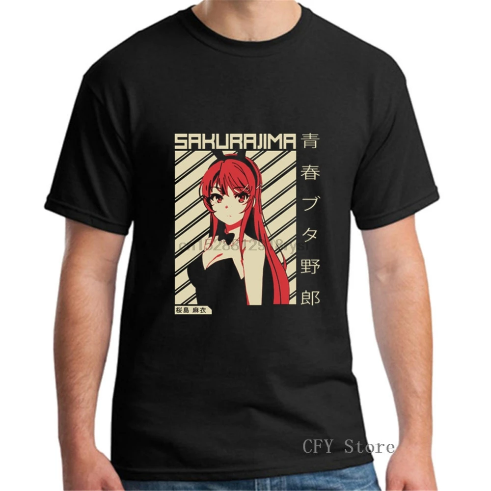 

Mai Sakurajima - Rascal Does Not Dream Of Bunny Girl Sempai black Slim Couple T-Shirt