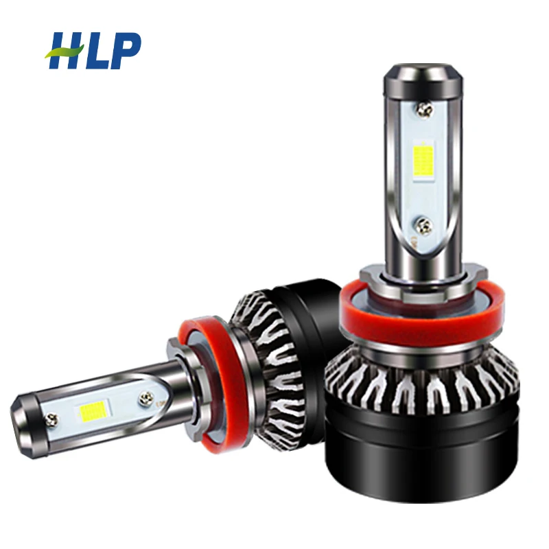 HLP newest led car headlight bulbs H4 H7 9005 9006 H11 9012 55w 7600lm 12v 24v 2pcs led