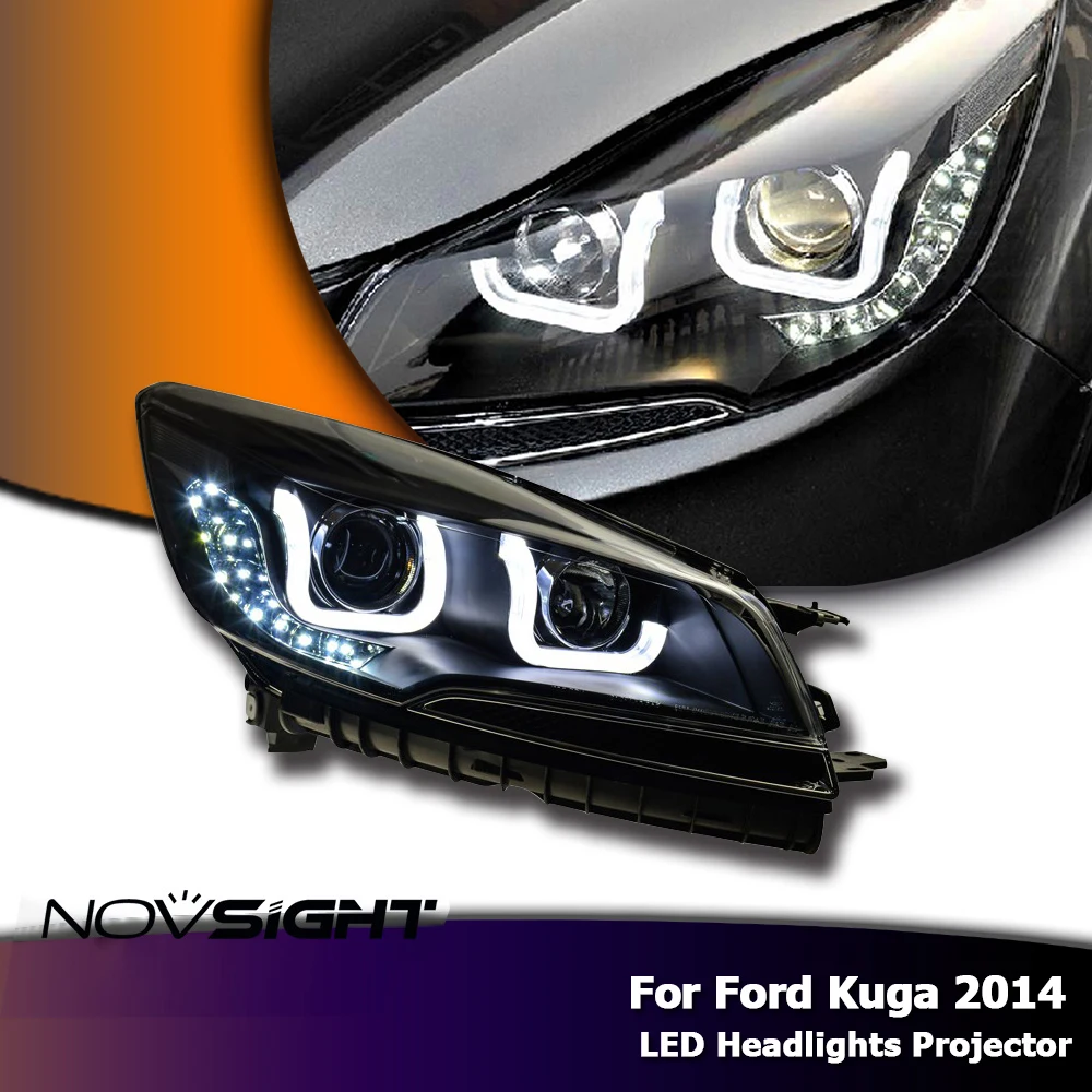 NOVSIGHT Car Styling For Ford kuga headlights 2014 LED light bi xenon